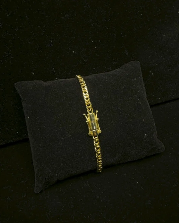 Pulseira Grumet Duplo 4.3mm Banhado a Ouro 18k