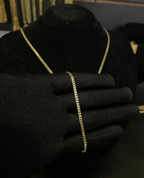 Pulseira Piastrine 2mm Banhado a Ouro 18k